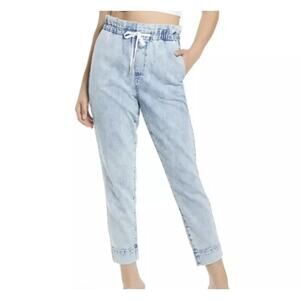 Blank NYC Drawstring Paper Bag Jeans Size 31 Blue Cotton Denim High Waist